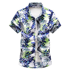 Hawaiian Fashion Casual Printing Short Sleeve Flower Shirt