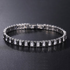 4mm Cubic Zirconia Tennis Bracelet Chain Bracelets