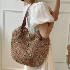 Summer Straw Bags for Shoulder Bags Rattan Woven