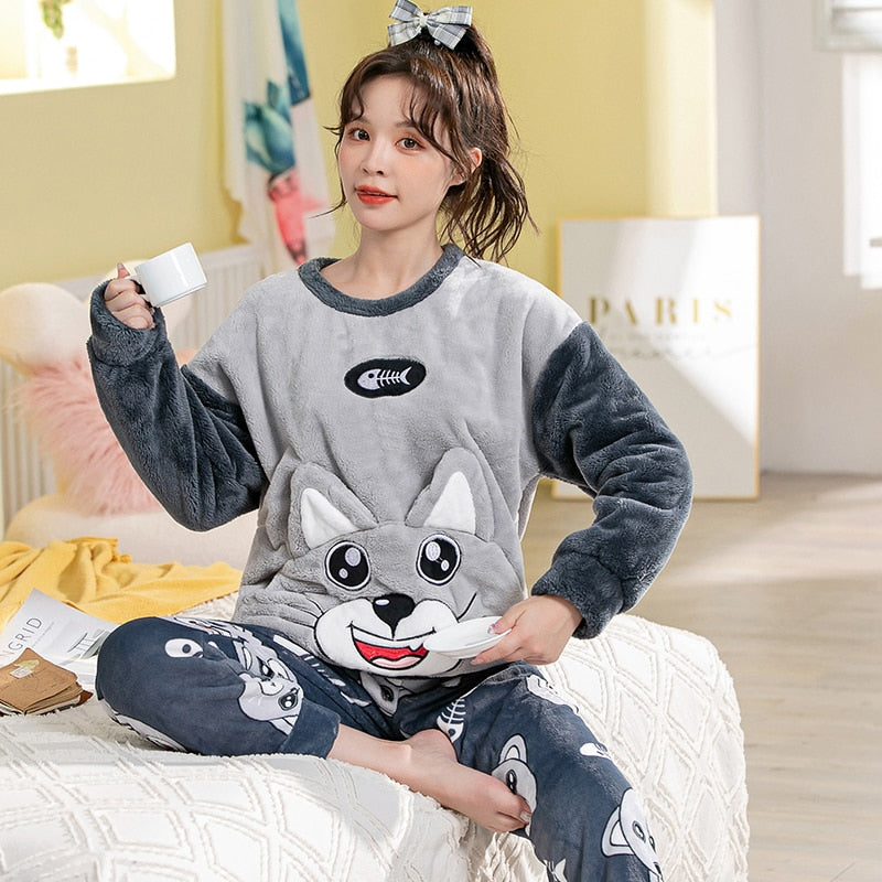 Couple Animal Pajamas Set  Sleepwear Nightwear