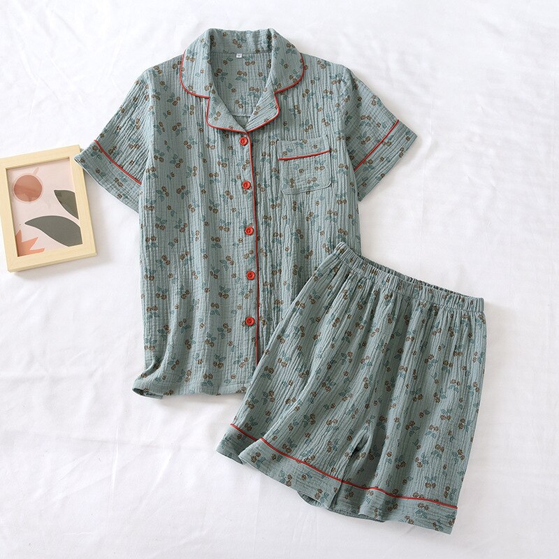 pajamas cotton crepe home service small Rose suit