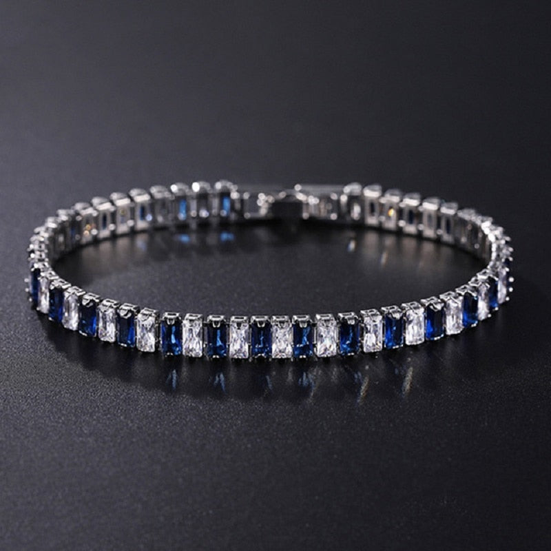 4mm Cubic Zirconia Tennis Bracelet Chain Bracelets