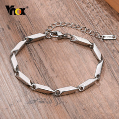 Mens Geometric Rhombus Chain Bracelet Casual