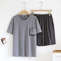 pajamas summer knitted cotton short-sleeved shorts home wear