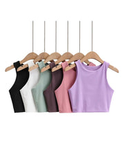 Summer Fashion Slim O-neck Sleeveless Tank Tops