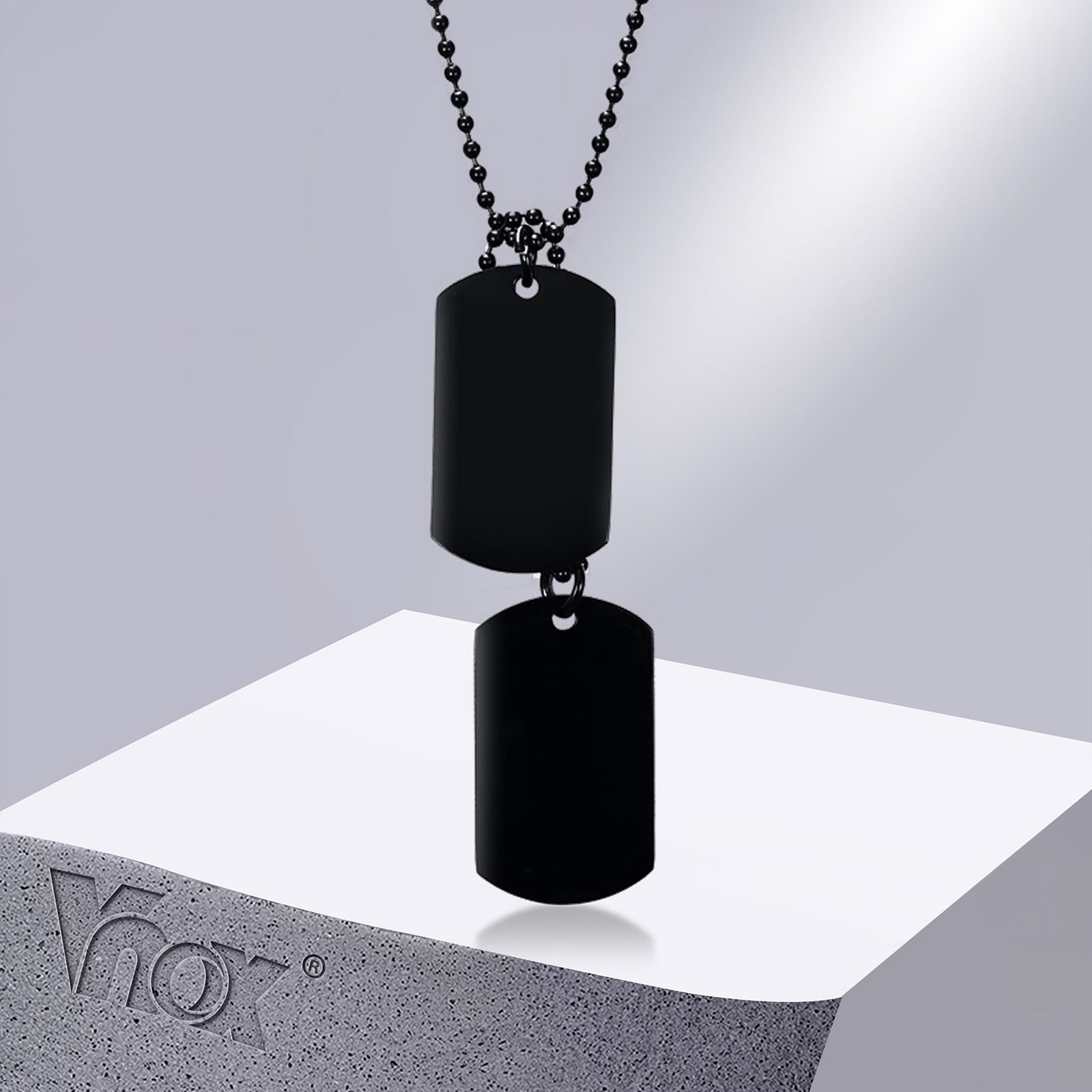 Stainless Steel Tag Necklace for Men Jewelry Chain Necklace