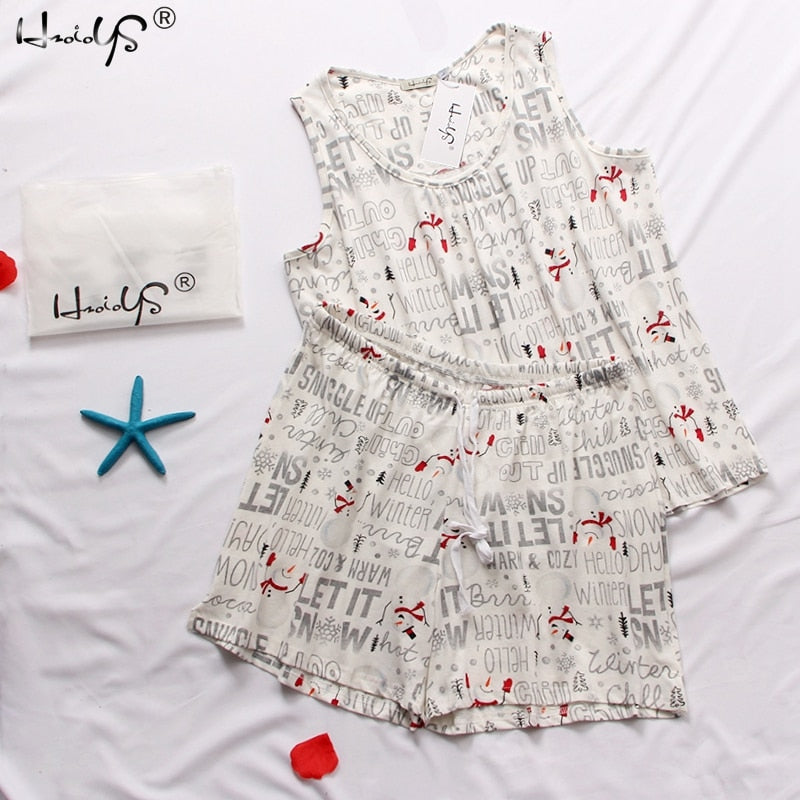 Summer Pajamas Cotton Sleepwear Suit  Pajamas Suit Plus Size