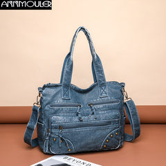 Fashion Bag for Women Vintage Soft Pu Leather Handbags