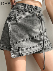 Fashion Denim Skirt New High Waist Irregular